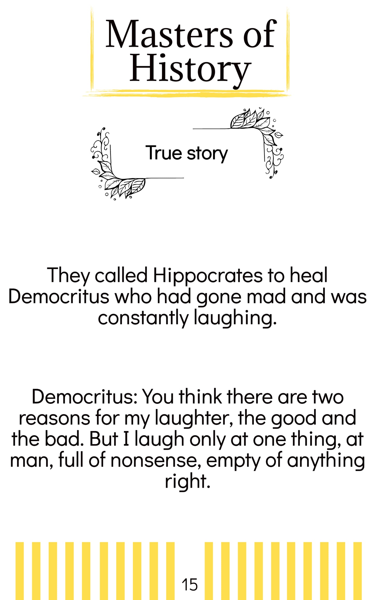 Masters of History: Democritus (English) E-Book