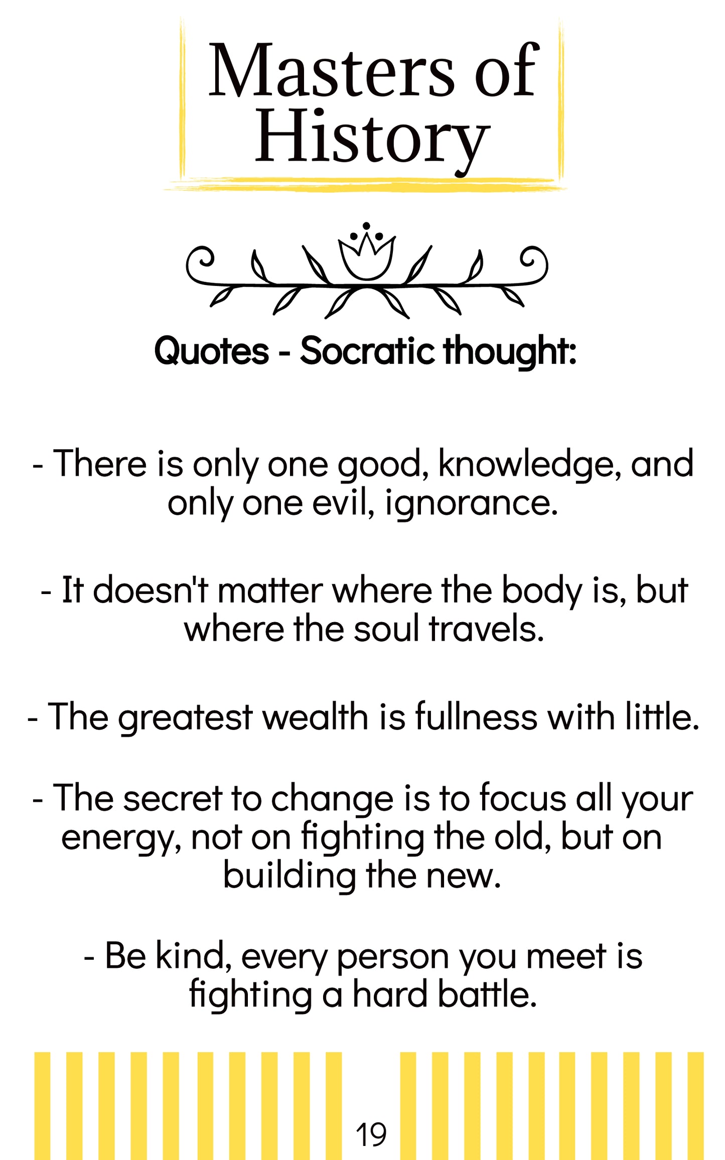 Masters of History: Socrates (English) E-Book