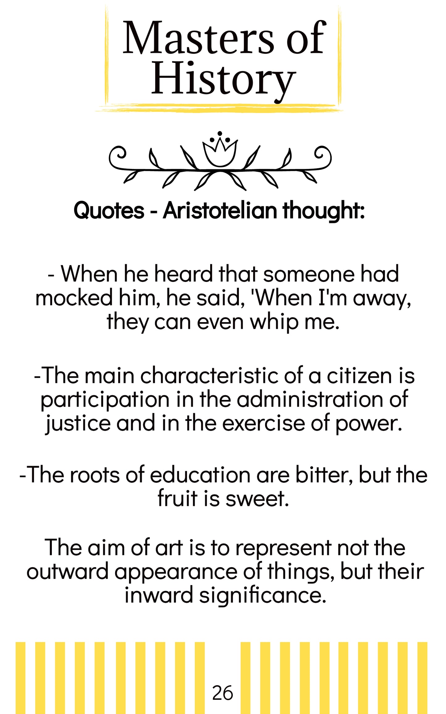 Masters of History: Aristotle (English) E-Book