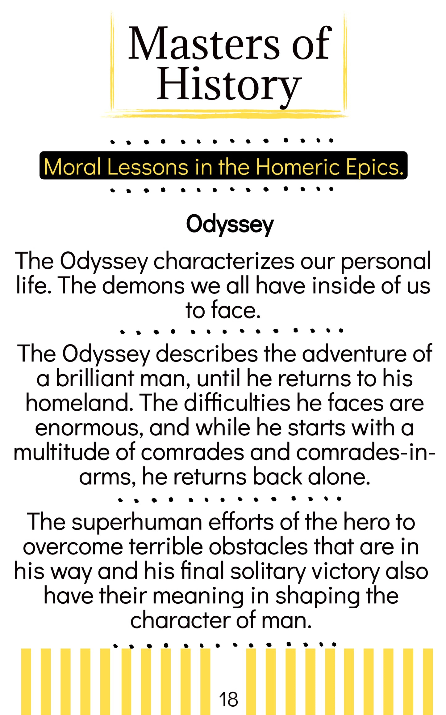 Masters of History: Homer (English) E-Book