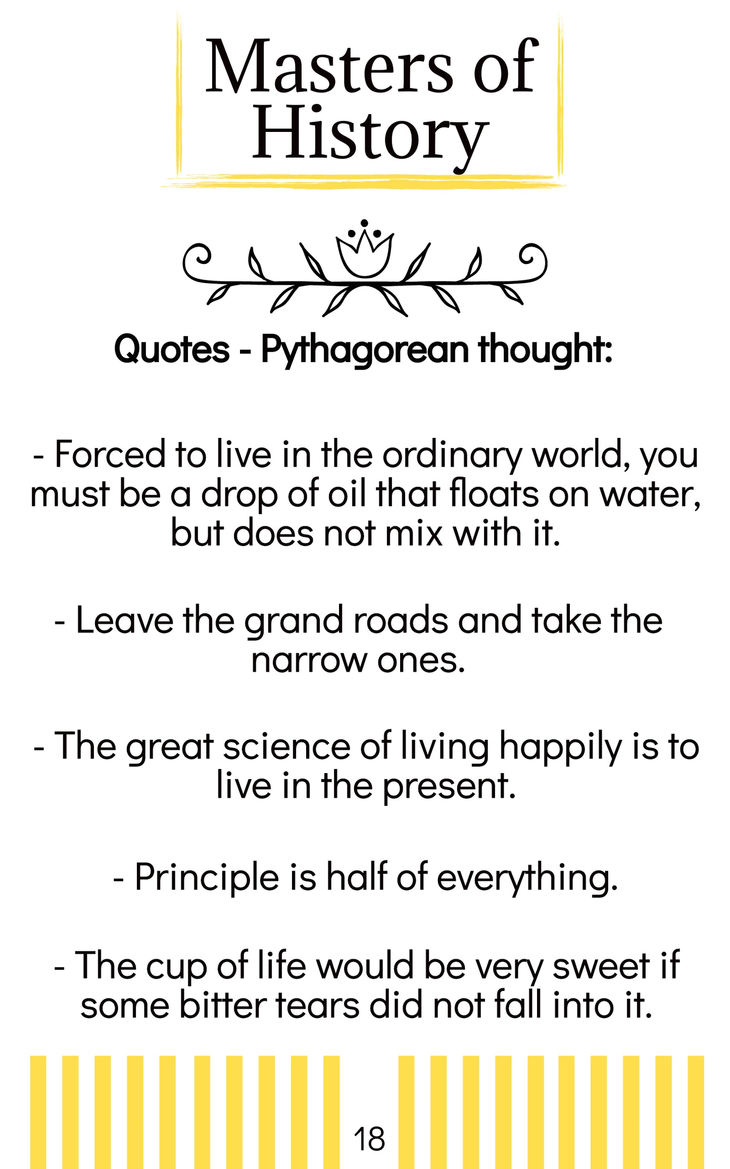 Masters of History: Pythagoras (English) E-Book