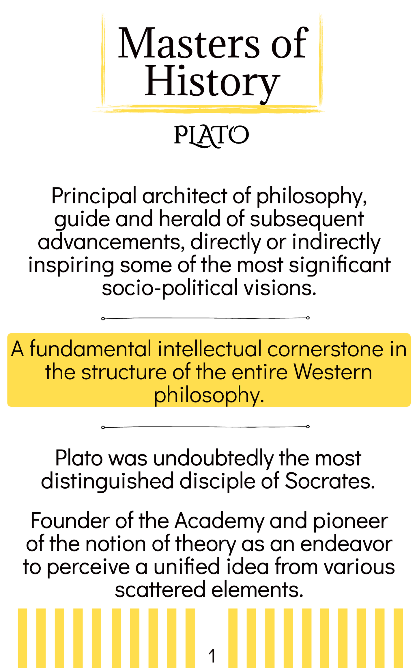 Masters of History: Plato (English) E-Book