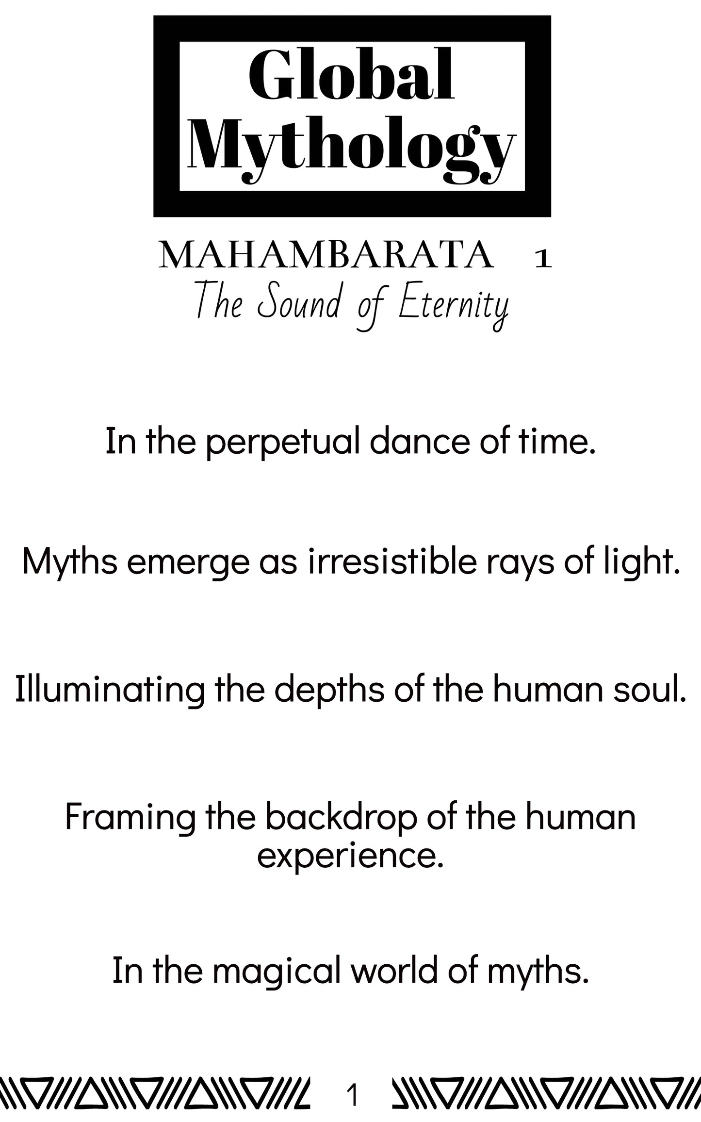 The Myth of Mahambarata 1 - The Sound of Eternity (English) E-Book