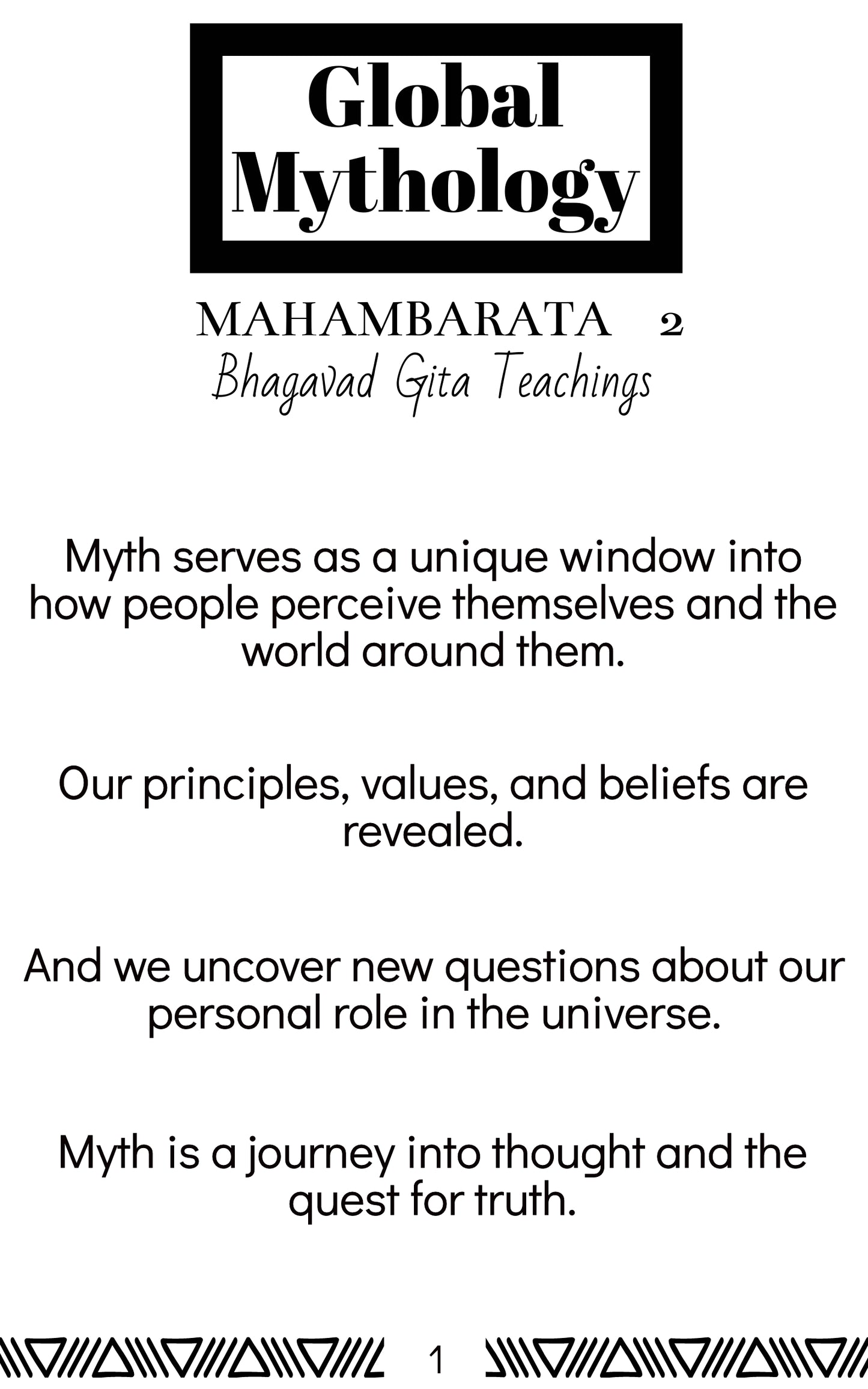 The Myth of Mahambarata 2: Βhagavad Gita Teachings (English) E-Book