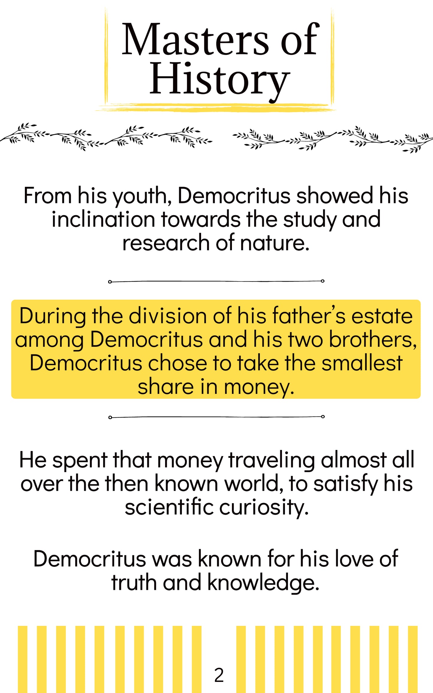 Masters of History: Democritus (English) E-Book